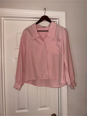 Joseph Soft Pink Button-Down Blouse
